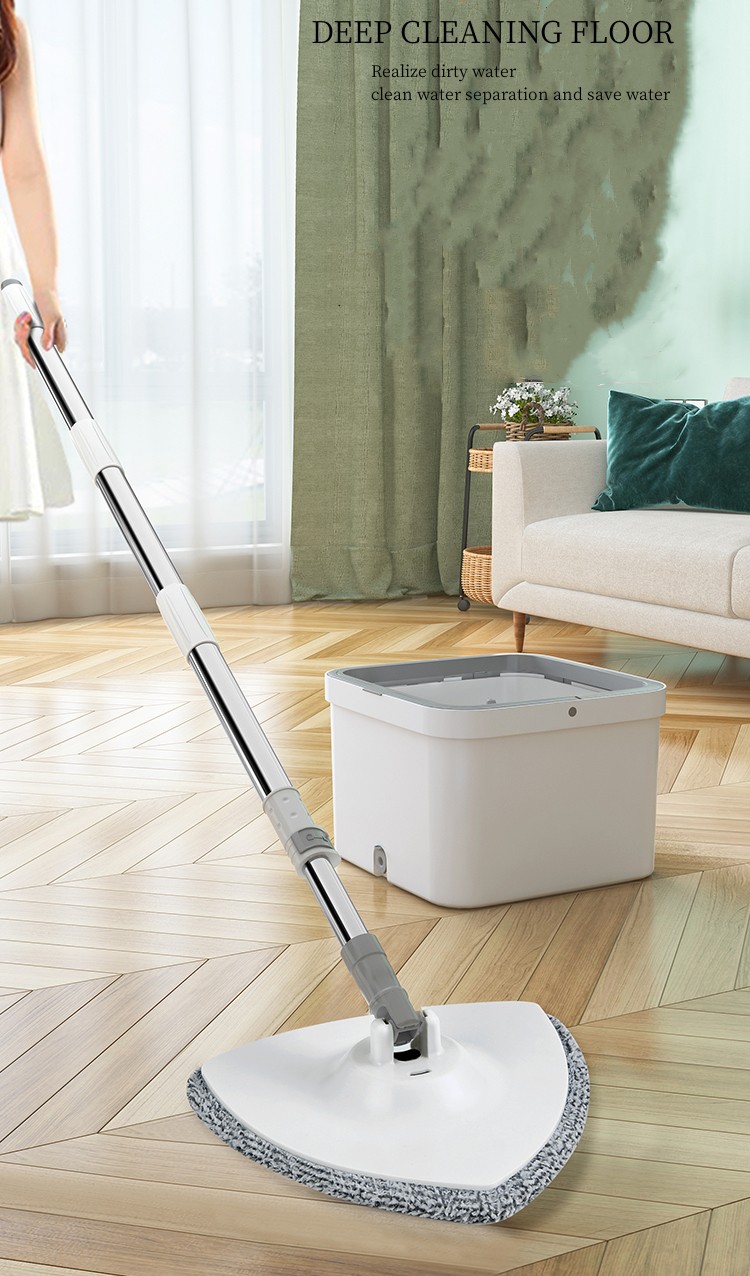 Household Stainless Steel Handle Double-drive Rotating Mop Bucket, Suitable  For Living Room, Kitchen, Bathroom And Various Types Of Floors, One Mop  With Three Mop Cloths